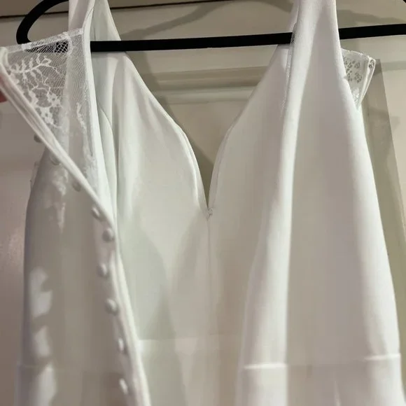 Lulu's Long-Lasting Love Ivory Lace V-Neck Mermaid Dress - Picture 15 of 15